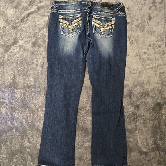 Vigoss Women's Dark Blue Boot Cut Jeans - Picture 2 of 4